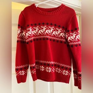 Janie and Jack size 4 boy reindeer sweater VGUC